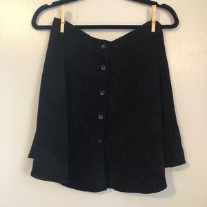 Button Up Black Skirt